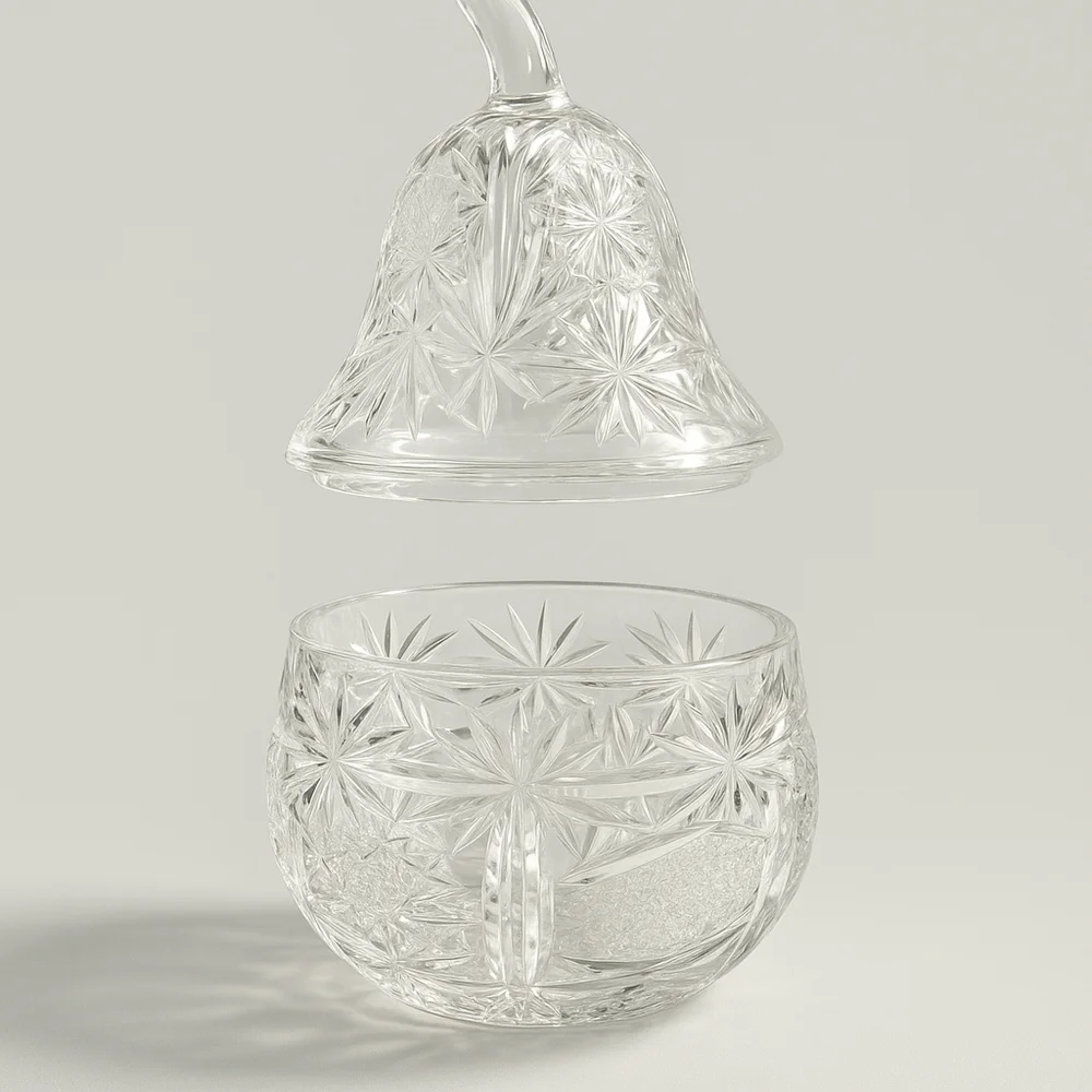 Elegant Clear Glass Candy Jar